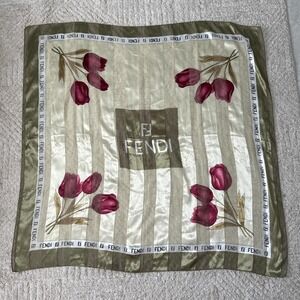 Fendi silk floral scarf